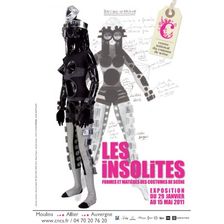 Affiche "Les Insolites, formes et matières des costumes de scène"